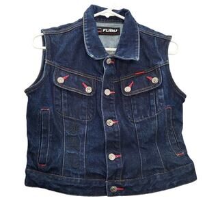 Fubu Blue Women’s Denim Vest. 
Size: Medium